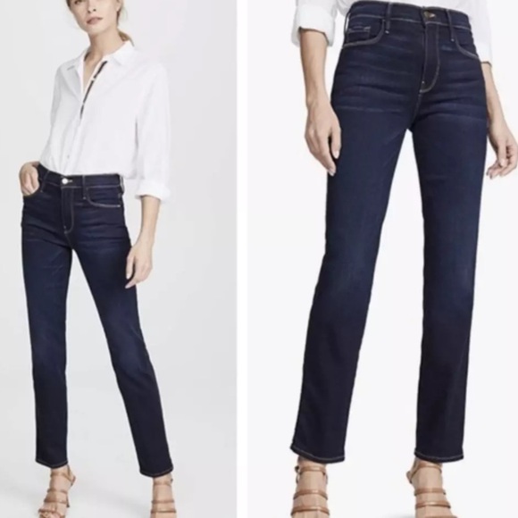 👖🤍 FRAME Le Sylvie Slender Straight Jeans | Off-White Ecru | Sz 29 #preppyvibes - Picture 8 of 8